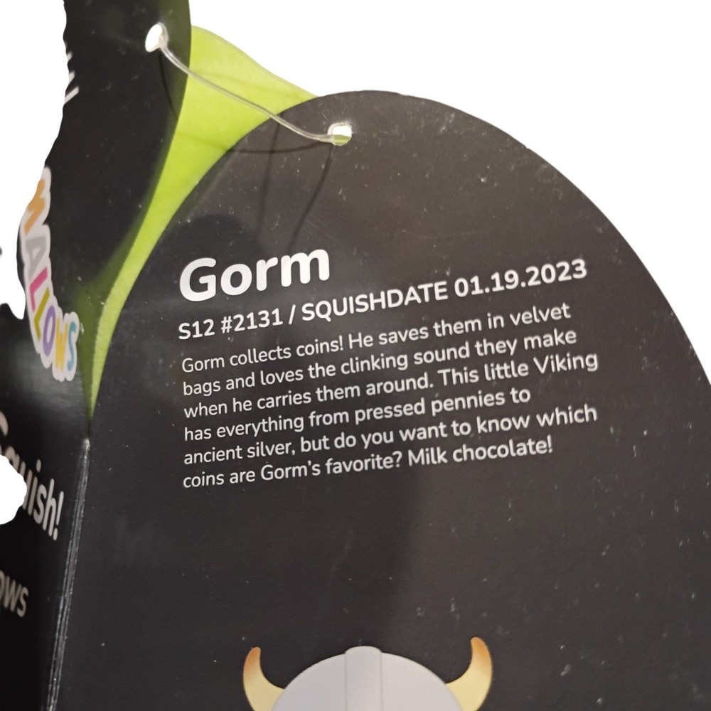EUC Rare 12" Squishmallow Green Viking Dragon Gorm W/ Black Tag Select Series - Picture 7 of 9